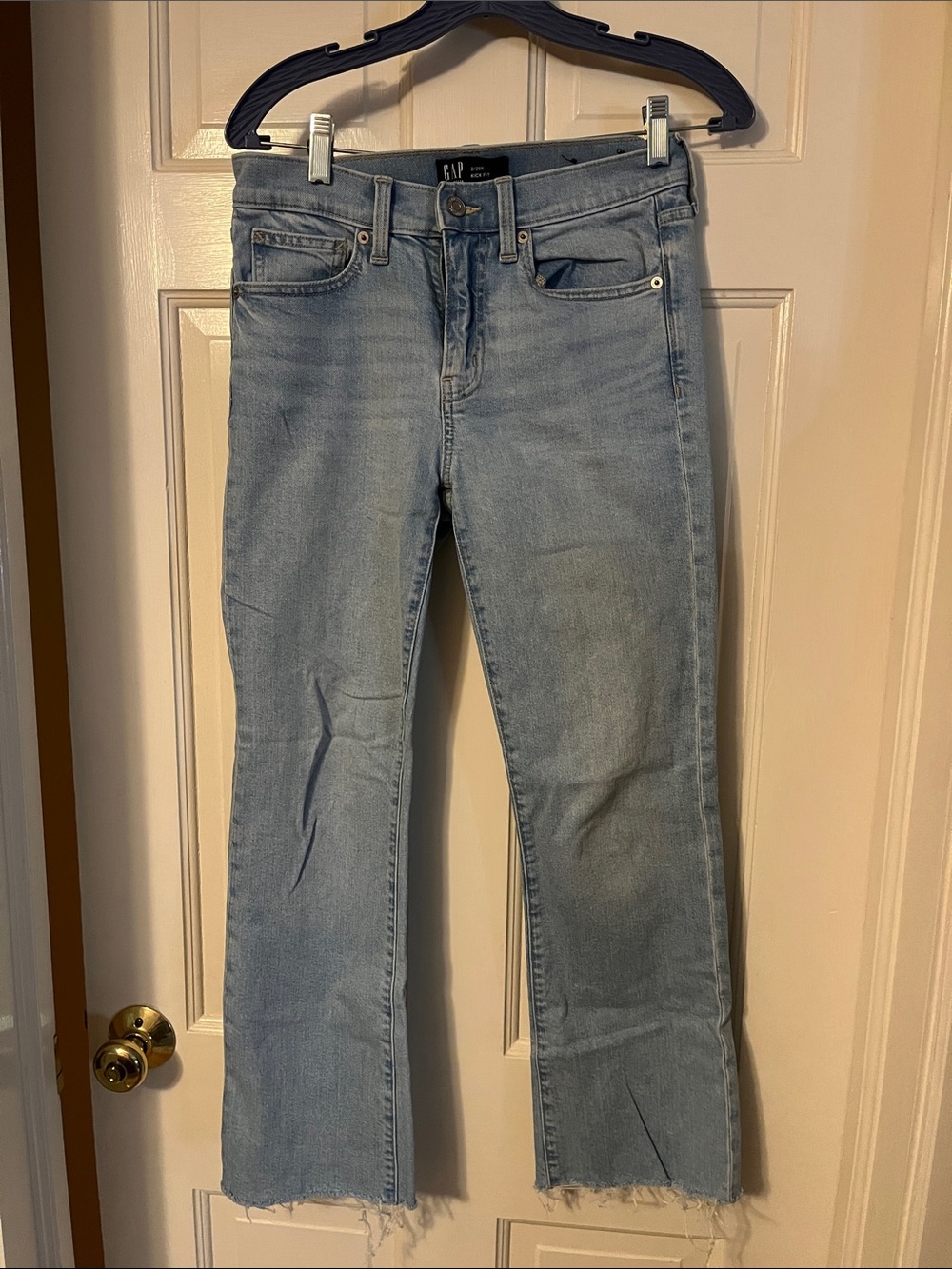 GAP Light Blue Cropped Straight Jeans